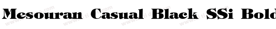 Mesouran Casual Black SSi Bold字体转换